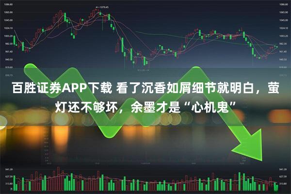 百胜证券APP下载 看了沉香如屑细节就明白，萤灯还不够坏，余墨才是“心机鬼”